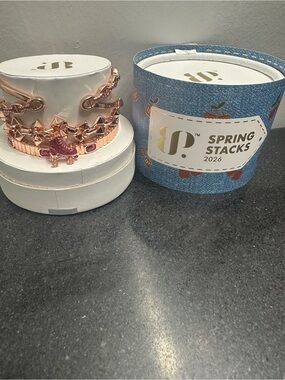 Spring Stacks Rose Gold Layered Bracelet Set